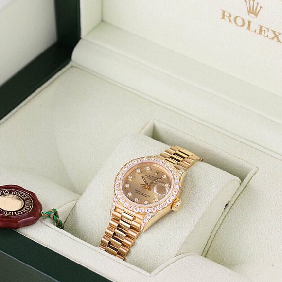 Rolex President 18k Datejust Ladies Watch w/ factory box and hang tag!!! main image 4